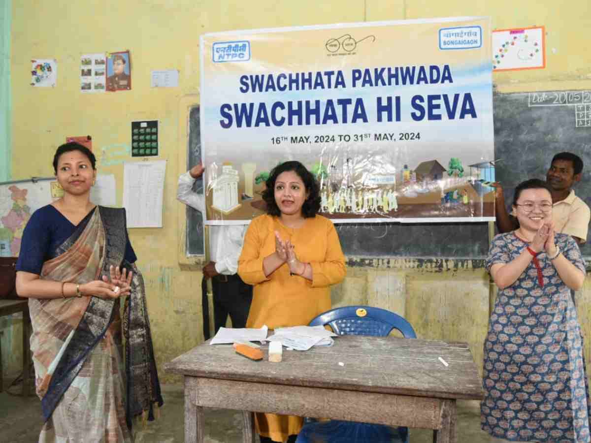 NTPC Bongaigaon Promotes Hygiene Awareness at Salakati ME School During Swachhata Pakhwada 2024