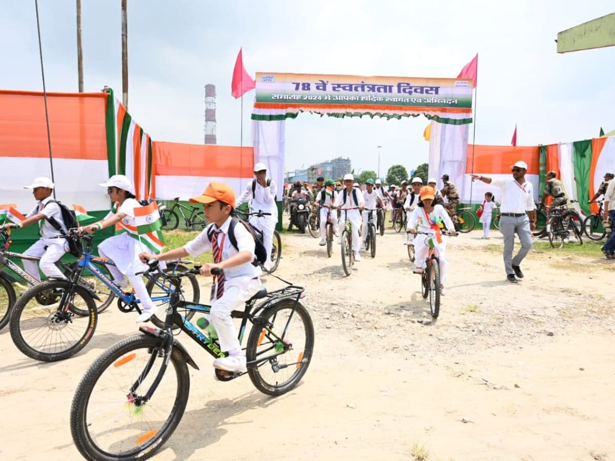 NTPC Bongaigaon and CISF Pedal for Patriotism in a Vibrant Independence Day Cycle Rally