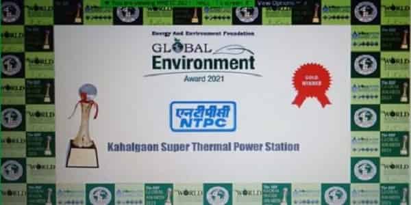 NTPC Kahalgaon bestowed with Energy And Environment Foundation Global Environment Award - 2021 in Gold Category