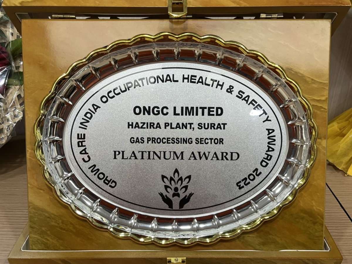 ONGC Hazira Plant awarded for OHS Management