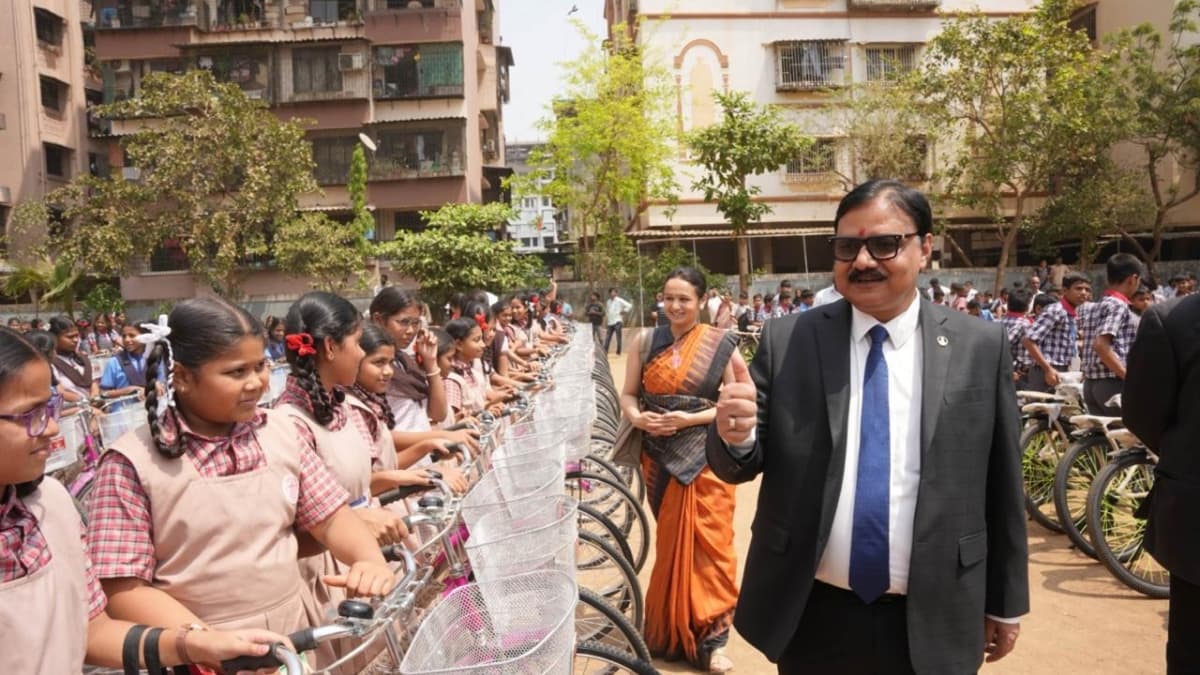 ONGC Mumbai Distributes Bicycles and Academic Kits to 350 Girls on Gudi Padwa