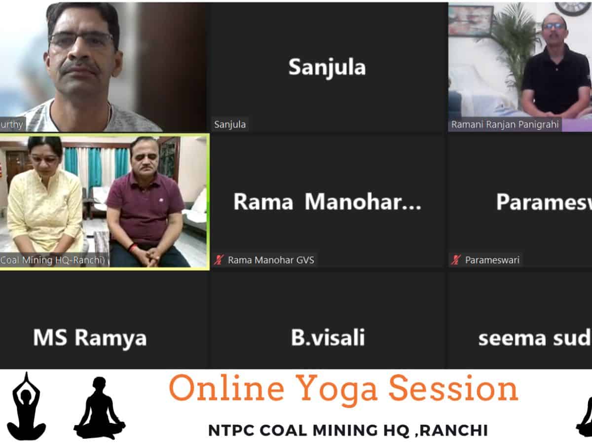 Online Yoga Session commenced at NTPC Coal Mining Headquarters