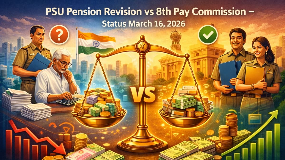 PSU Pension Revision vs 8th Pay Commission – Status March 16, 2026