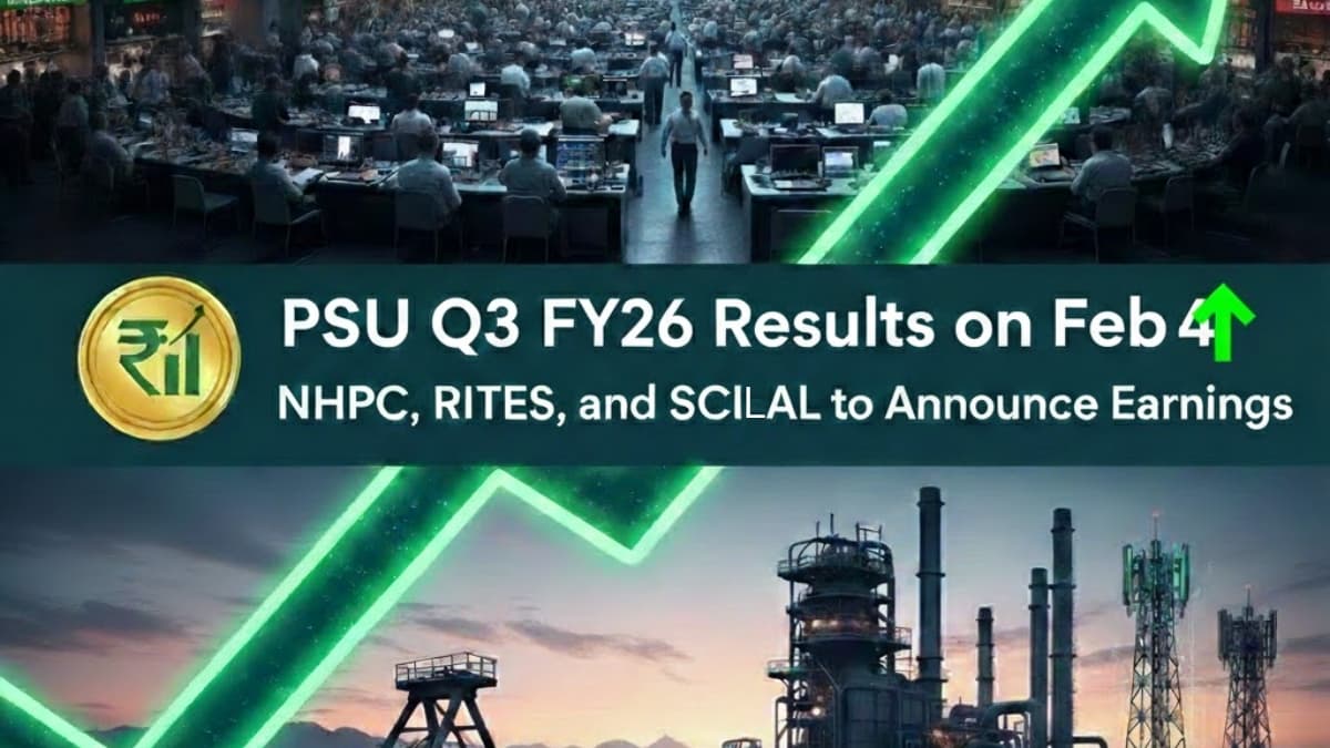 PSU Q3 FY26 Results: NHPC, RITES & SCILAL to Announce Earnings on Feb 4