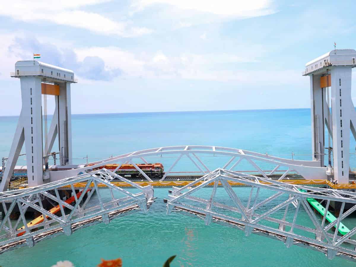 India’s first vertical lift sea bridge- Pamban Rail Bridge