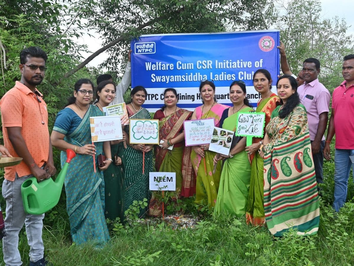 Plantation conducted by NTPC Swayamsiddha Ladies Club Members