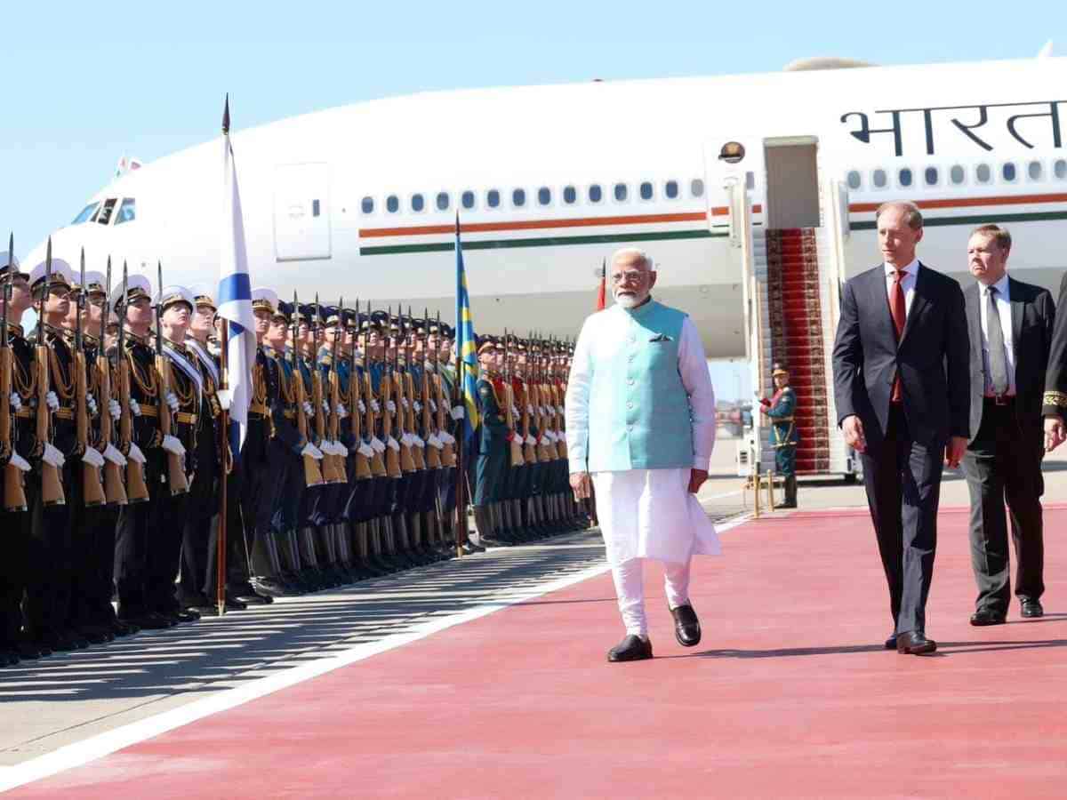 Prime Minister Modi arrives in Moscow for 22nd India-Russia Annual Summit