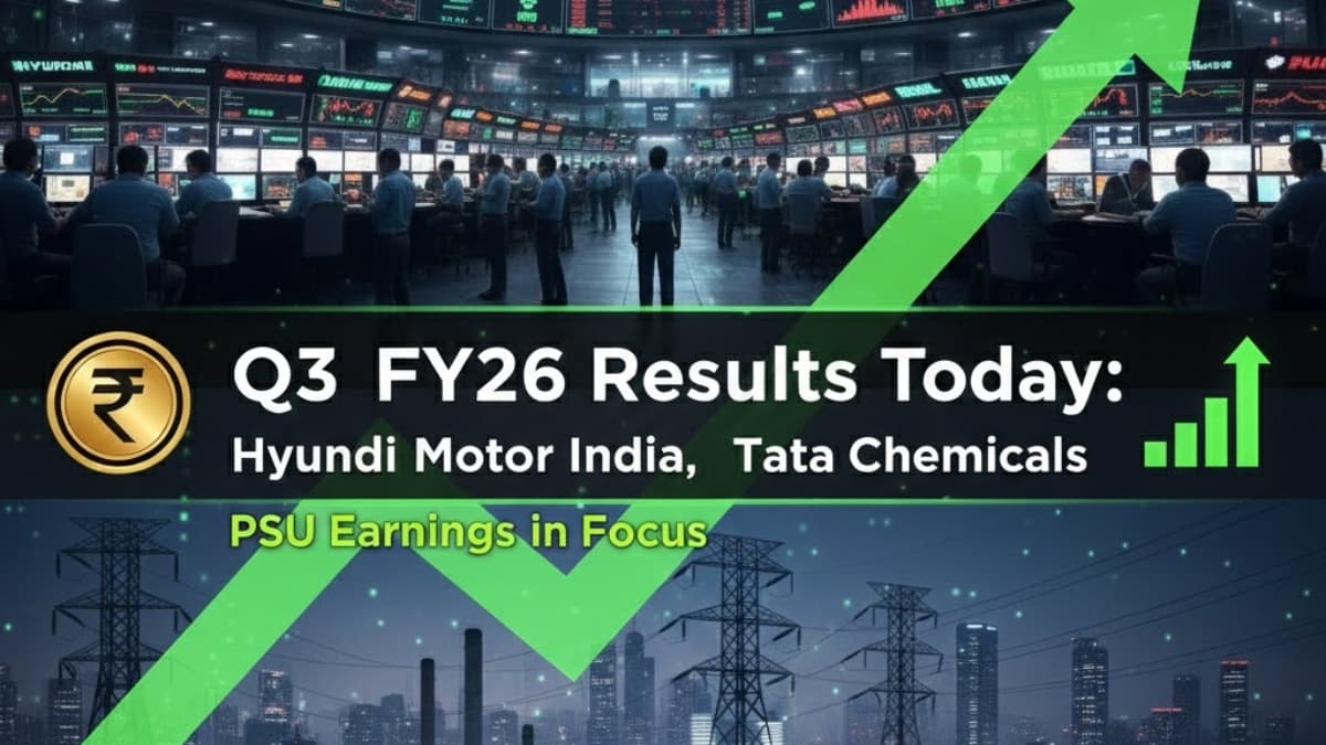Q3 FY26 Results Today: Hyundai Motor India, Tata Chemicals and PSU Earnings in Focus After Budget 2026