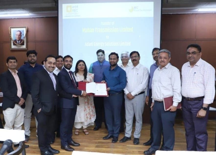 RECPDCL Handovers Mahan Transmission Limited SPV to Adani Energy Solutions Limited