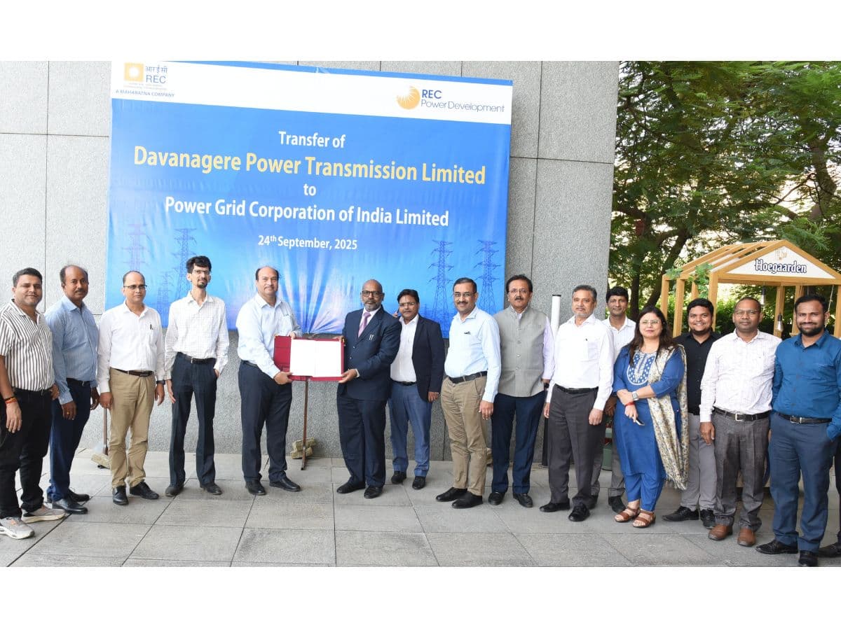 RECPDCL Handsover Davanagere Power Transmission SPV to PowerGrid