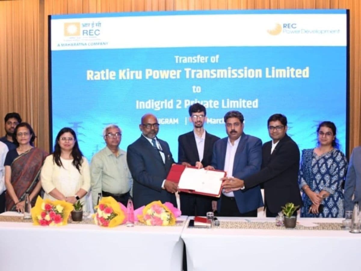 REC subsidiary Handovers Ratle Kiru Power Transmission Limited to IndiGrid