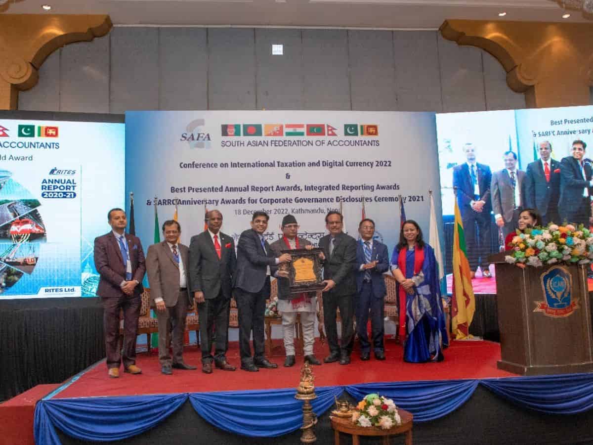 RITES wins SAFA’s Gold Award for Best Presented Annual Report