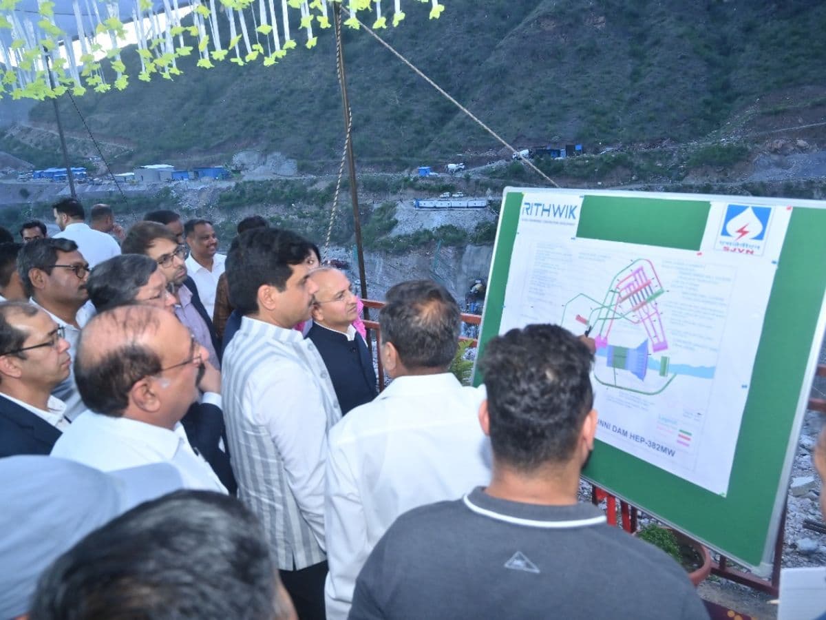 SJVN CMD with Director (Personnel) visited 382 MW Sunni Dam Hydro Electric Project