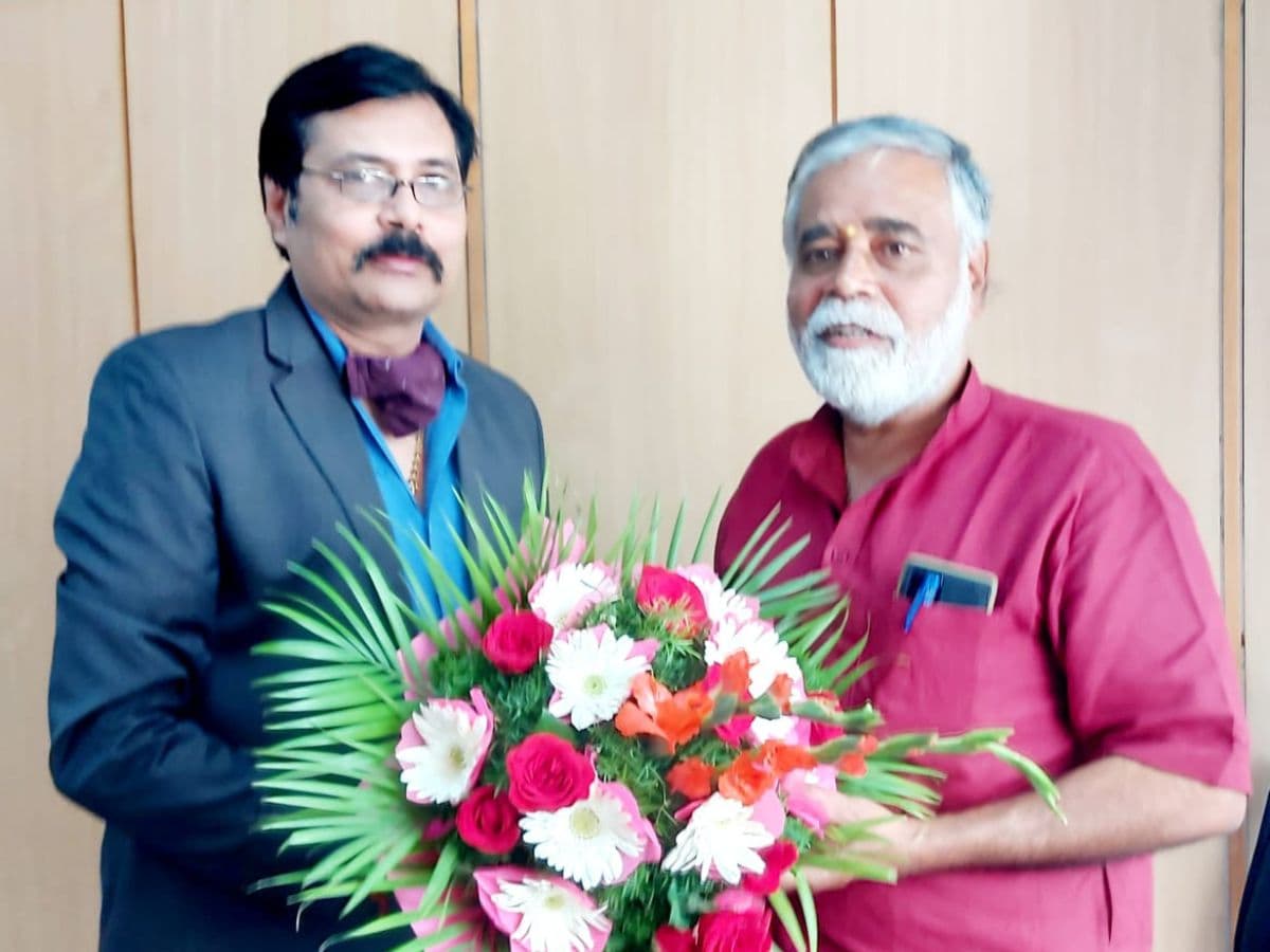 Shri SV. Krishna, Wapcos, Ministry of Jal Shakti Govt of India met Shri B.C Nagesh Minister for School Education Govt of Karnataka