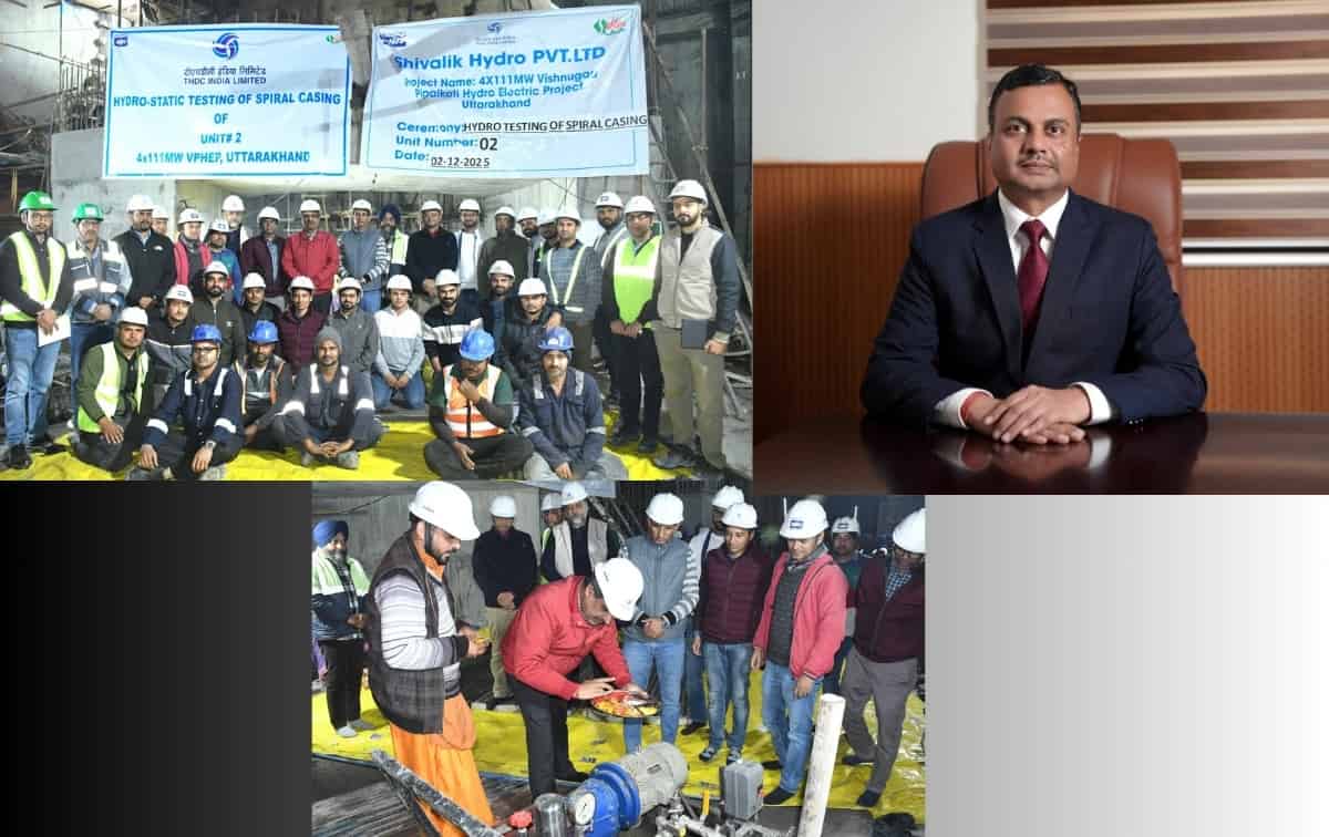 THDC India’s Vishnugad Pipalkoti Hydro Project achieves major milestone with Unit‑2 Hydro Static Testing