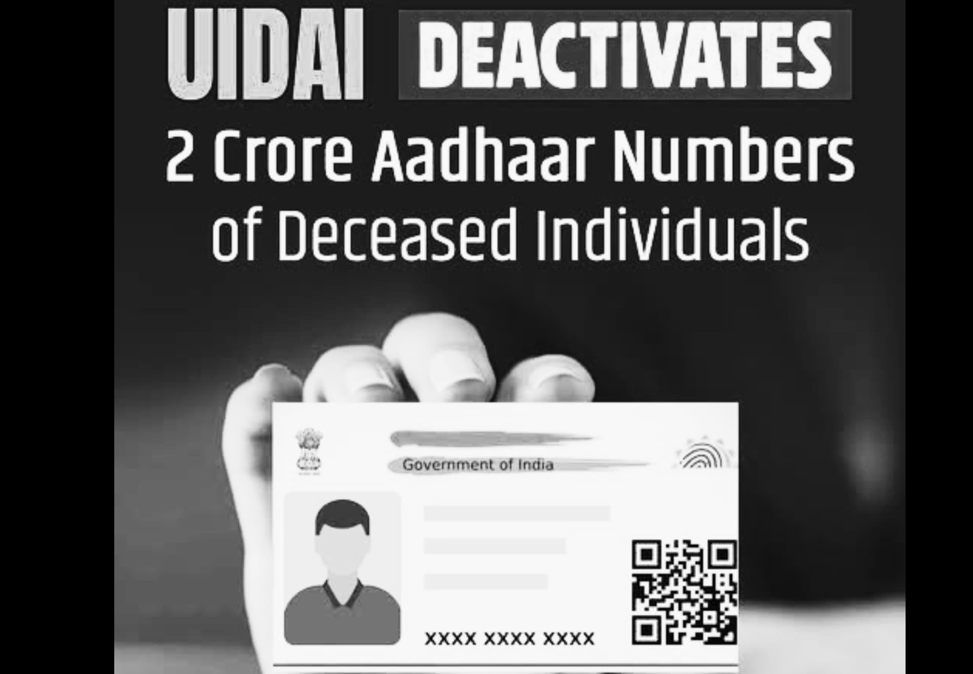 UIDAI Deactivates Over Two Crore Aadhaar Numbers of Deceased Individuals