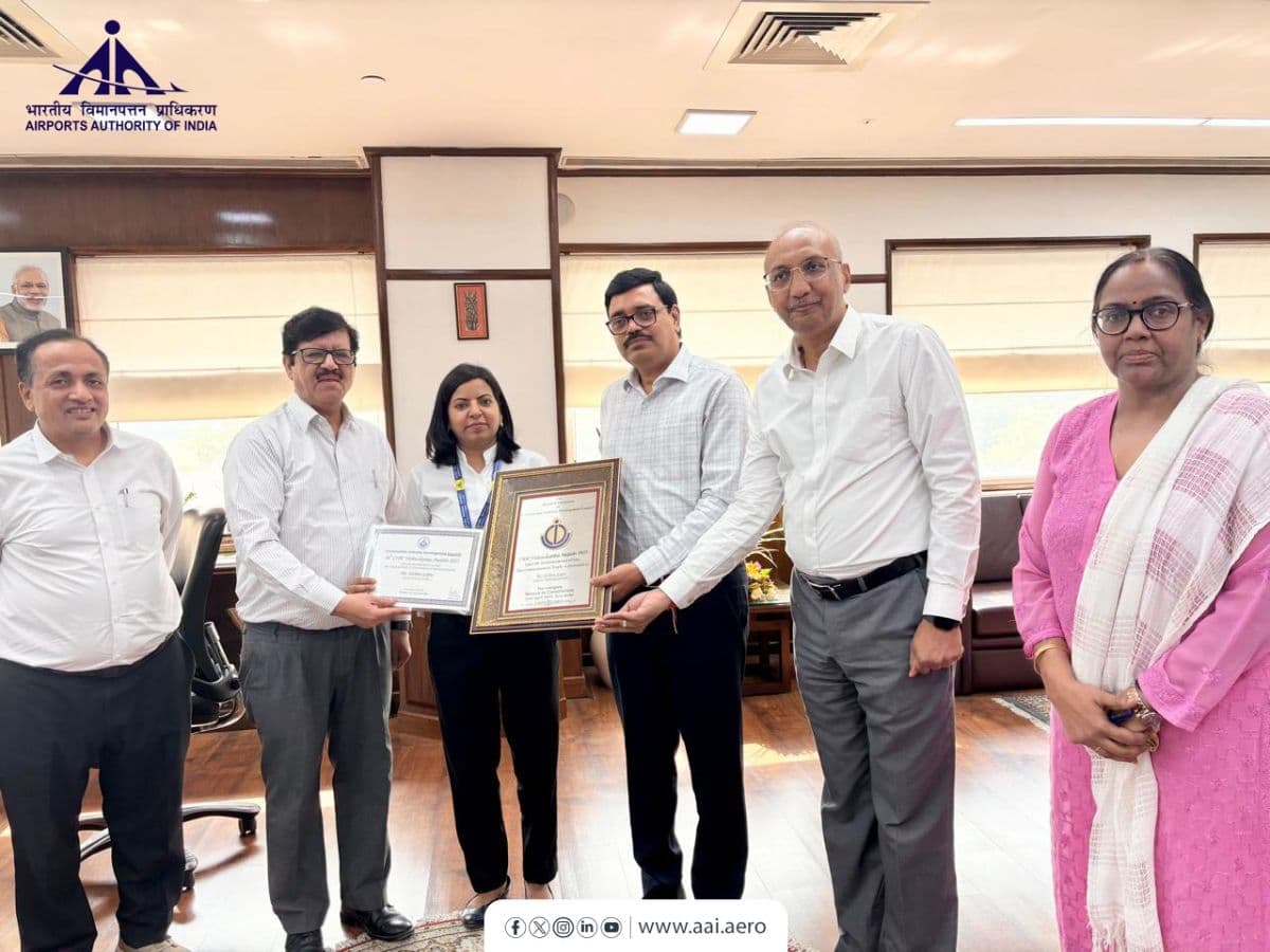 AAI Neelima Gupta, Senior Manager (Engg.-E), honoured with 'Achievement Award for Women in Construction'