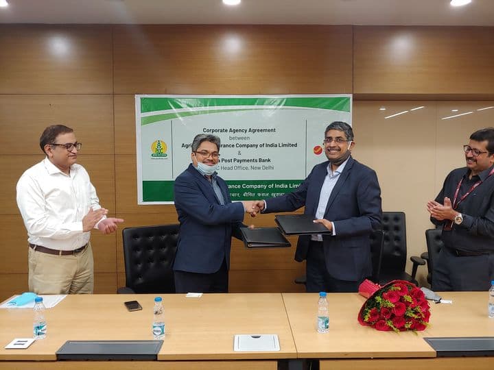 Agriculture Insurance Company of India Limited signed agreement with India Post Payments Bank