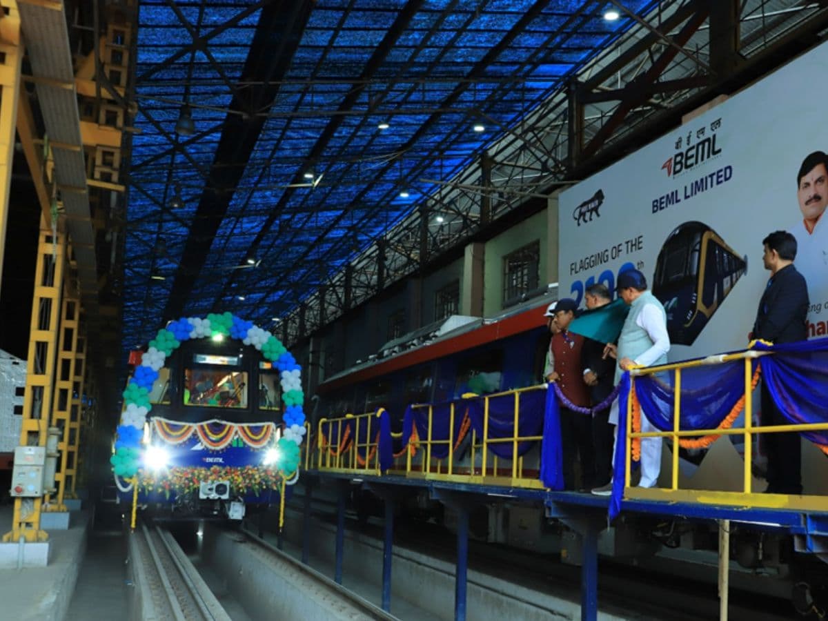BEML Strengthens Rail Manufacturing as MP CM Flags-off 2100th Metro Coach, Allocates Land for New Unit