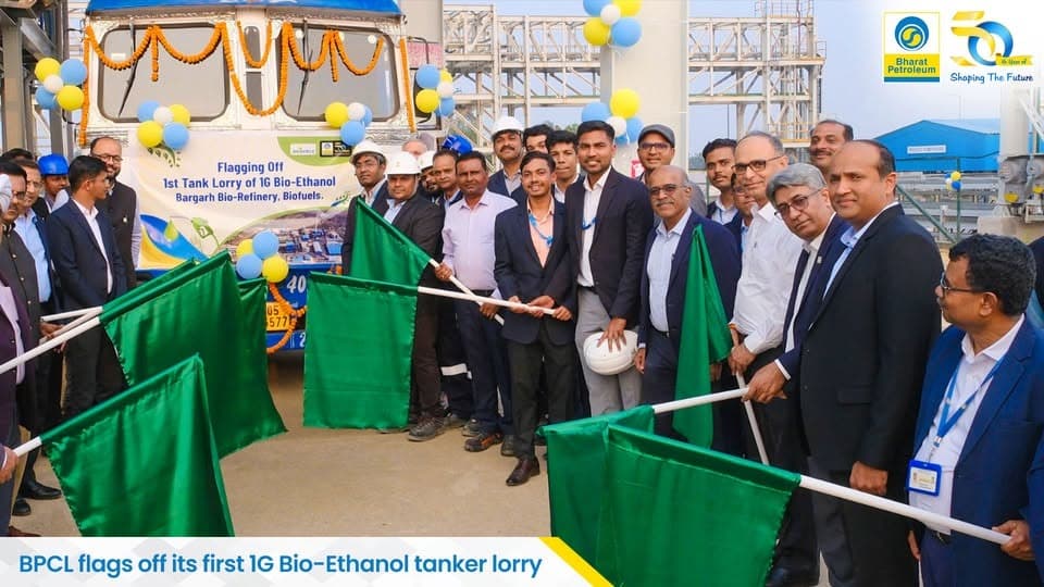 BPCL Flags Off First-Ever 1G Bio-Ethanol Tanker from Bargarh Bio-Refinery
