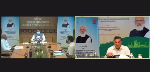 Shri Dharmendra Pradhan flags off 1st supply of Used Cooking Oil-based Biodiesel from IndianOil’s Tikrikalan Terminal