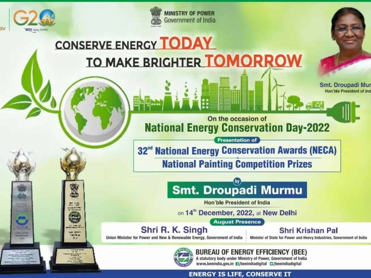 President Droupadi Murmu to felicitate winners of national energy efficiency and conservation awards