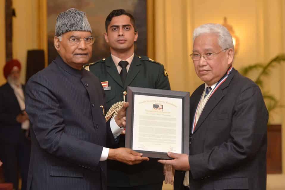 Shri Ram Nath Kovind Presented The International Gandhi Awards For Leprosy To Dr N S Dharmashaktu