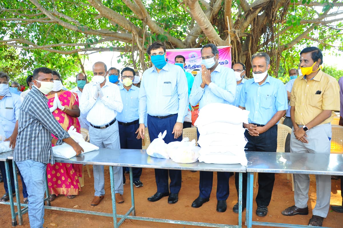 NLCIL distributes essential food items