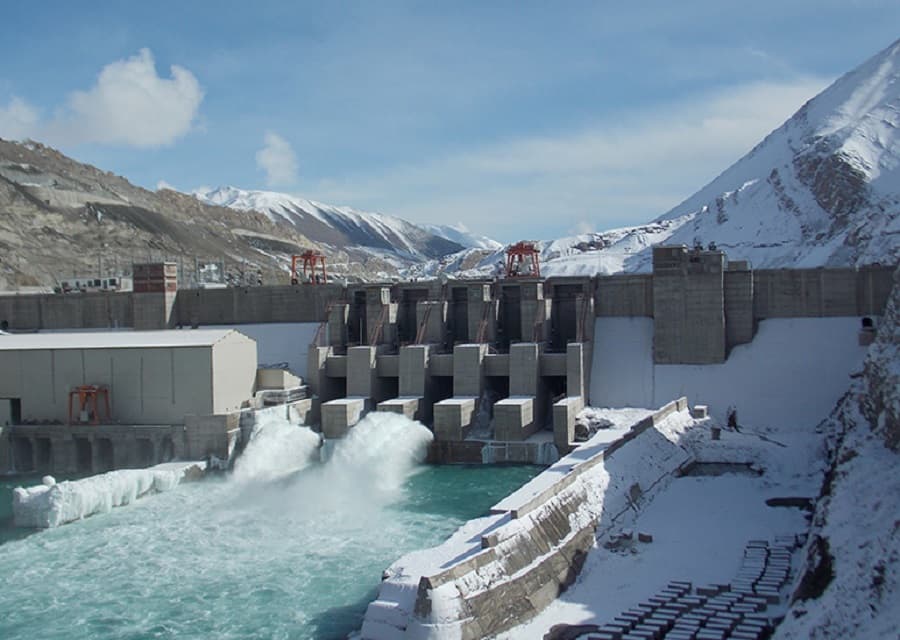 A panoramic view of an NHPC hydroelectric dam generating clean energy.