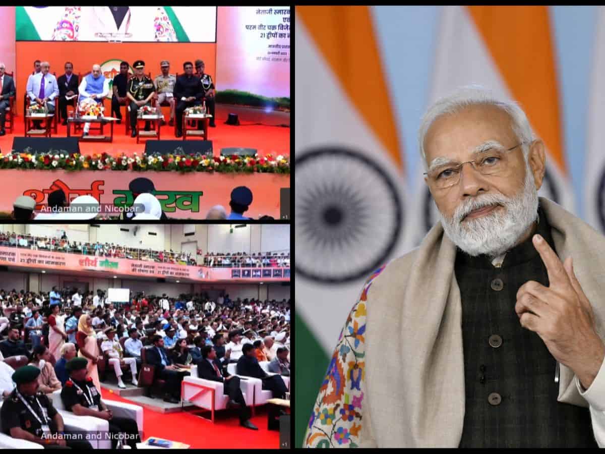 PM participates in ceremony to name 21 largest unnamed islands of Andaman & Nicobar Islands after 21 Param Vir Chakra awardees