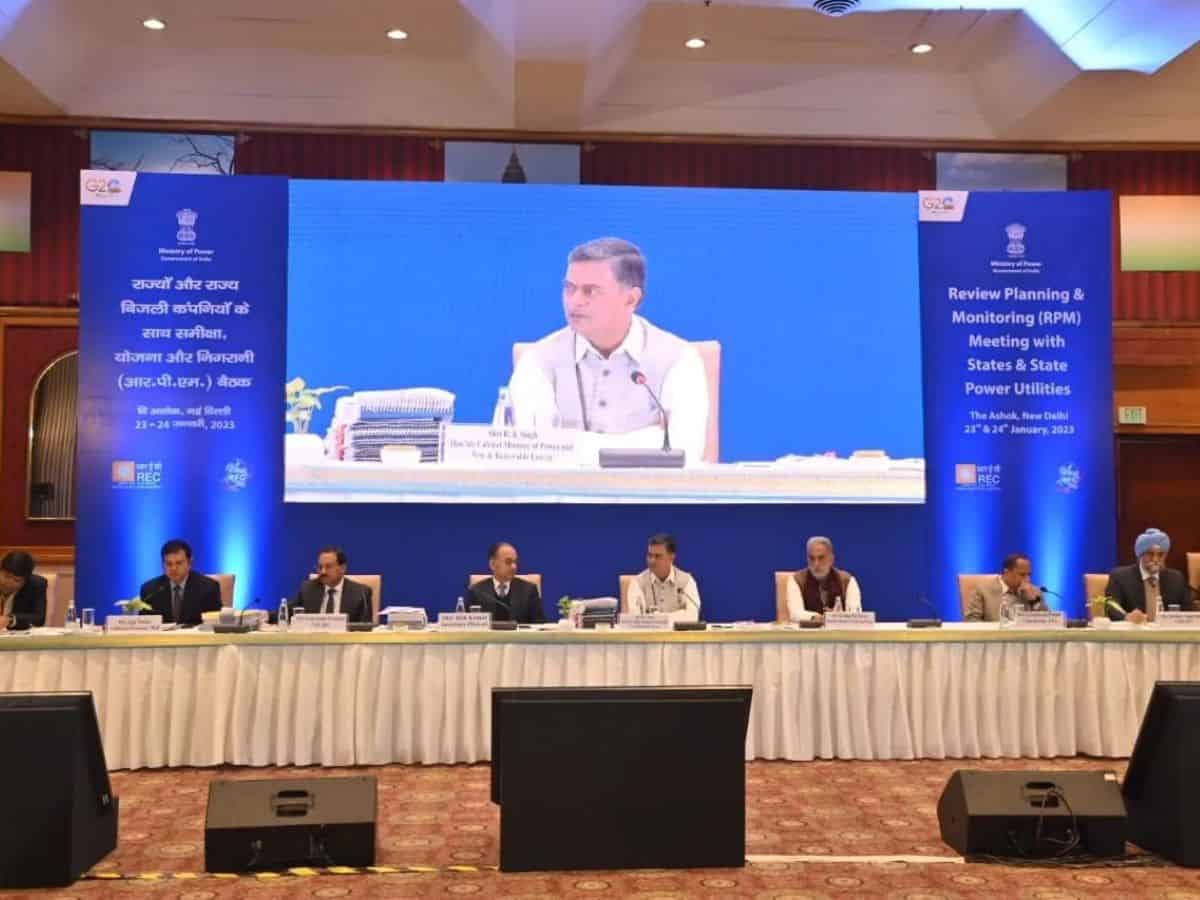Power Minister R.K Singh Chaired Review meeting with states & state power utilities