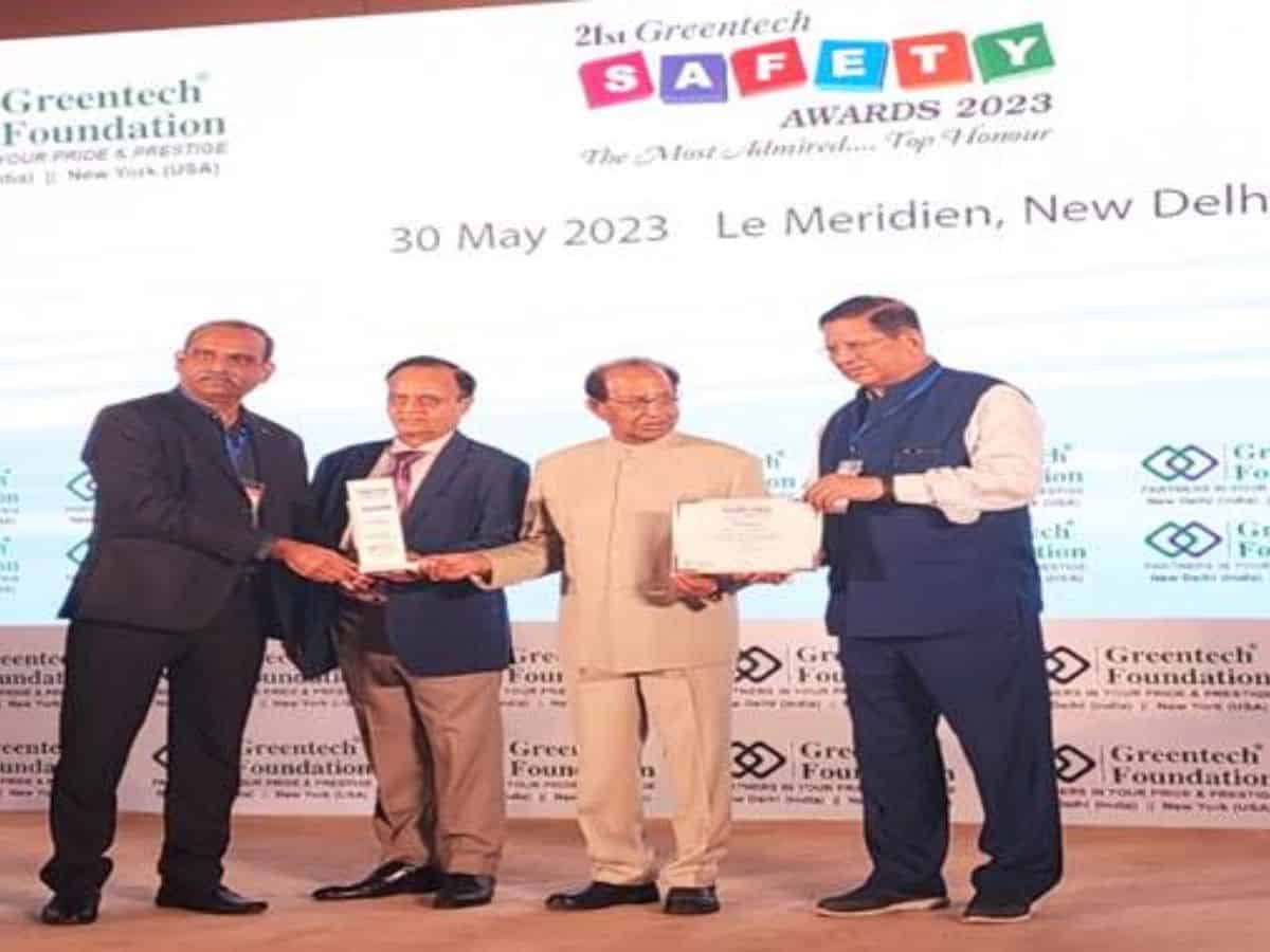 RINL awarded for its outstanding contribution to improve workplace safety