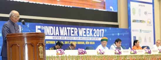 President of India inaugurates India water Week 2017