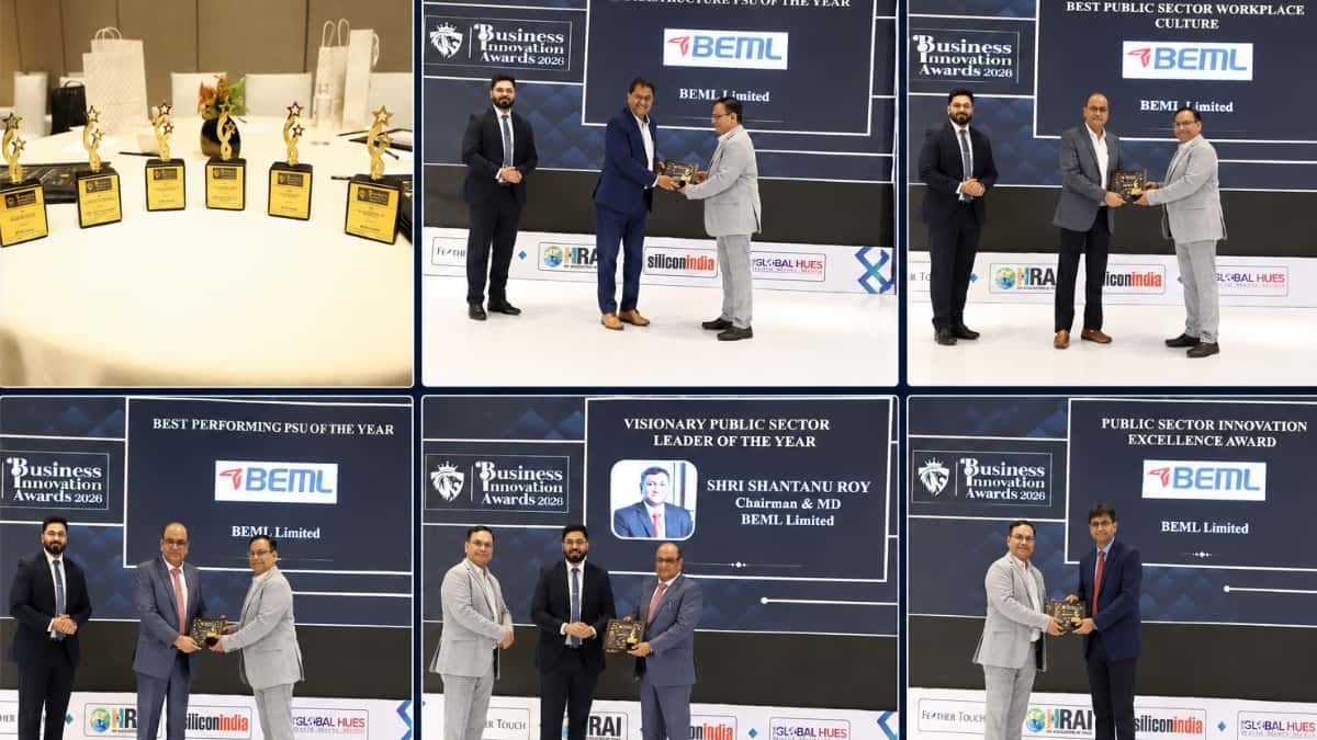 BEML Wins 6 Awards at Business Innovation Awards 2026 | CMD Shantanu Roy Named Visionary Leader