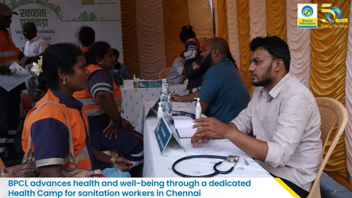 BPCL Organises Health Camp and Nutrition Drive for 250 Sanitation Workers in Chennai