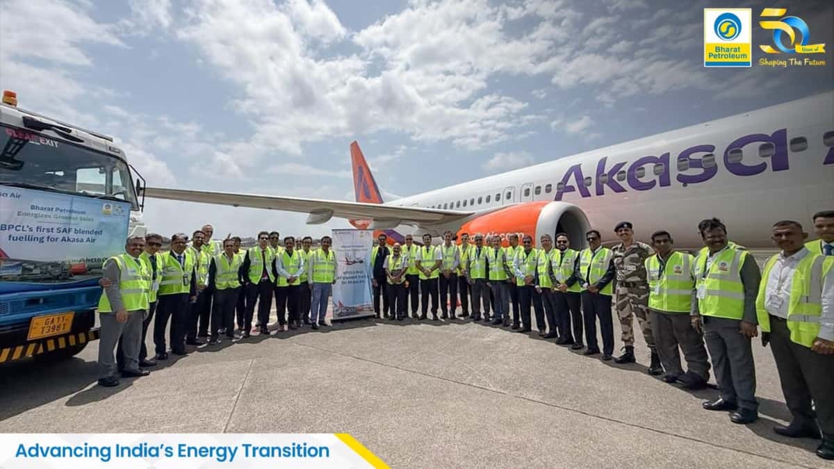 BPCL and Akasa Air Operate Commercial Flight on 1% SAF-Blended ATF