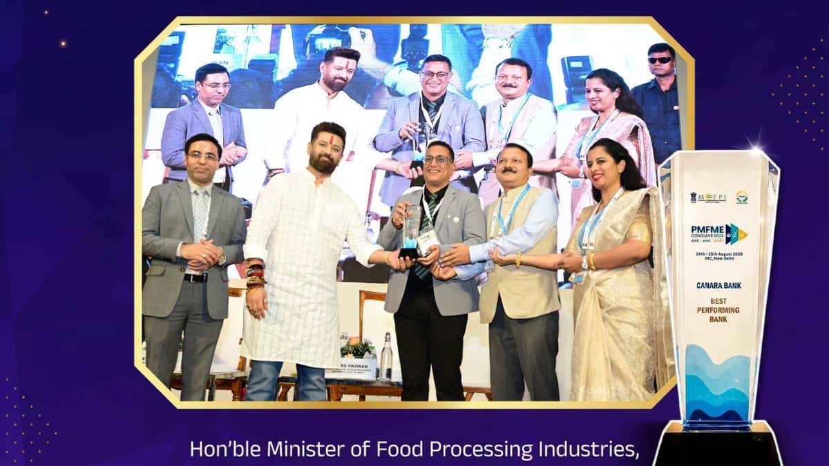 Canara Bank Wins Best Performing Bank Award for PMFME Scheme