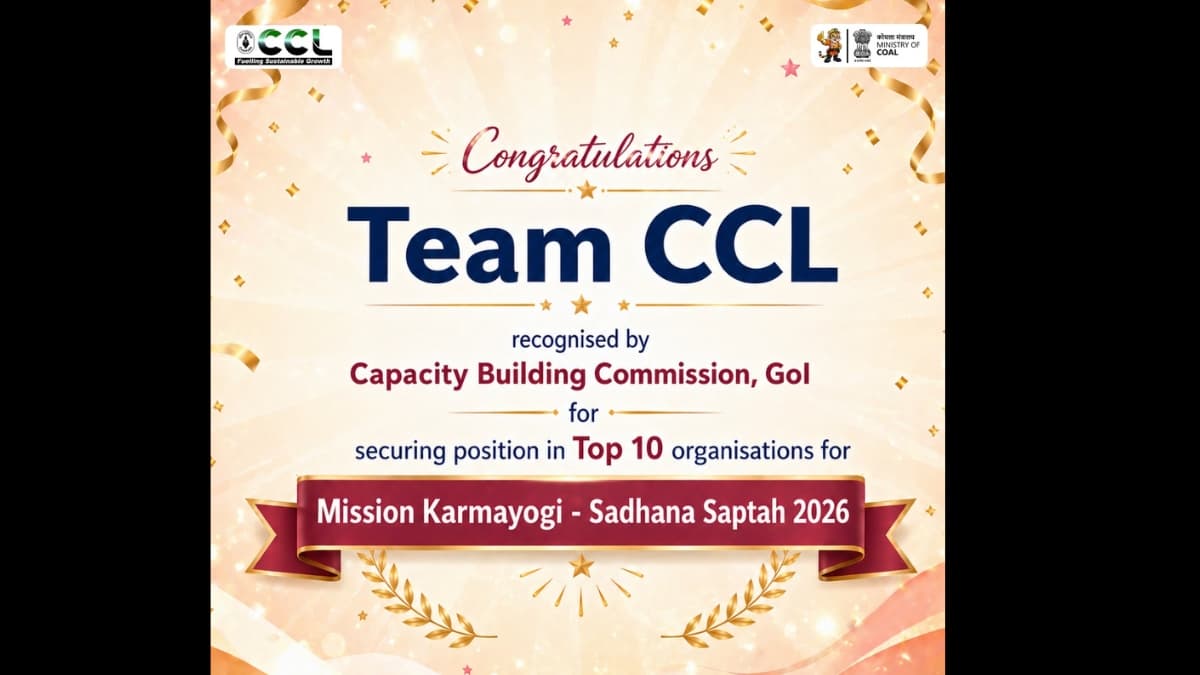 Central Coalfields Limited Ranked Among Top 10 on iGOT Karmayogi Platform