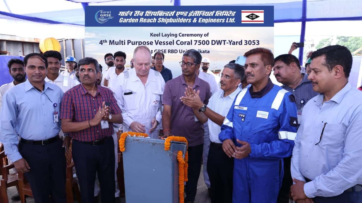 GRSE Lays Keel for Fourth German Export Vessel, Reinforcing India's Global Shipbuilding Push