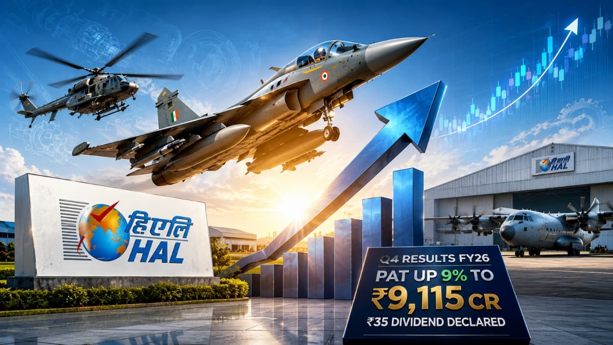 HAL Q4 Results FY26: PAT Up 9% to ₹9,115 Cr, ₹35 Dividend Declared