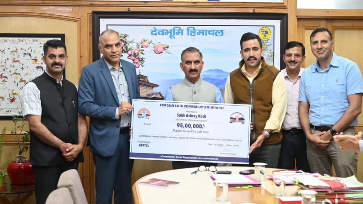HPPTCL Contributes ₹95 Lakh to Himachal Pradesh's Sukh Ashray Fund Under CSR