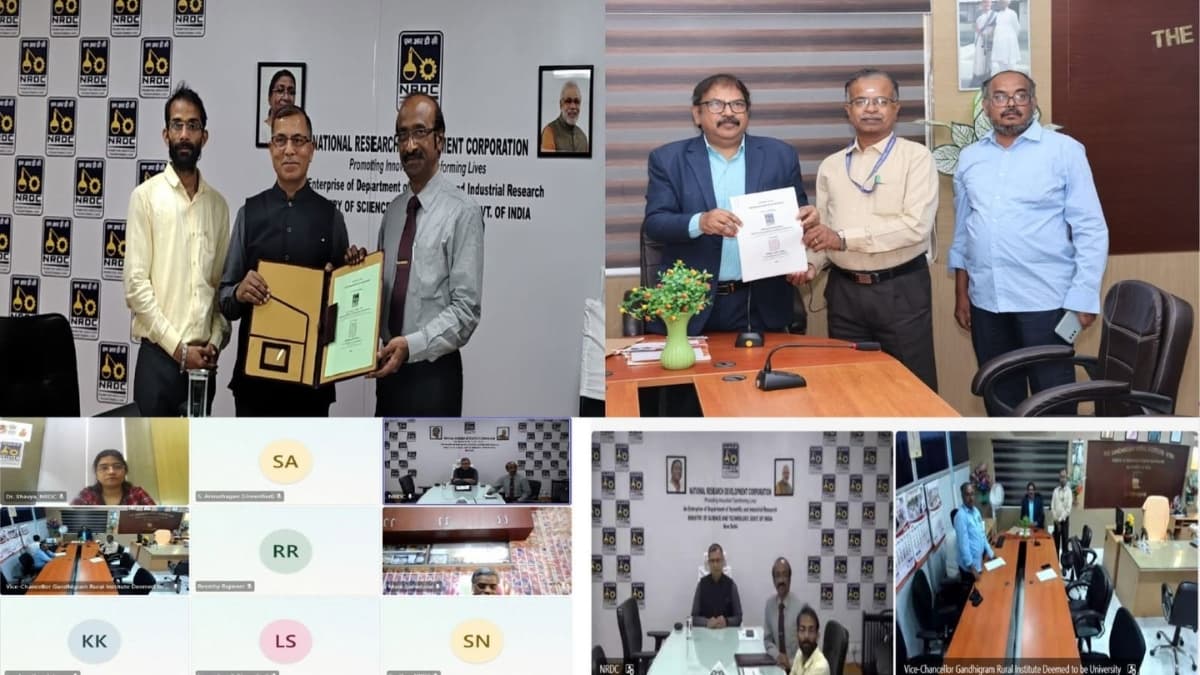 NRDC and Gandhigram Rural Institute Sign MoA to Boost Innovation and Rural Technology Commercialization