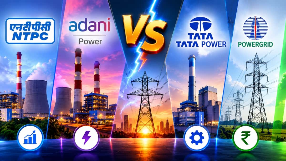 NTPC Vs Adani Power Vs Tata Power Vs Power Grid & More – Capacity, Revenue, Market Cap