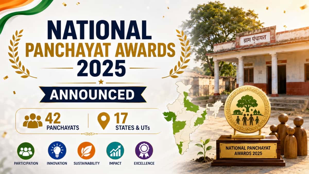 National Panchayat Awards 2025 Announced; 42 Panchayats Across 17 States & UTs Selected