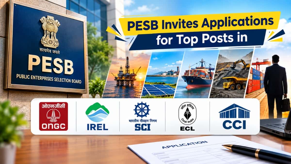 PESB Invites Applications for Top Posts in ONGC, IREL, SCI, ECL and CCI