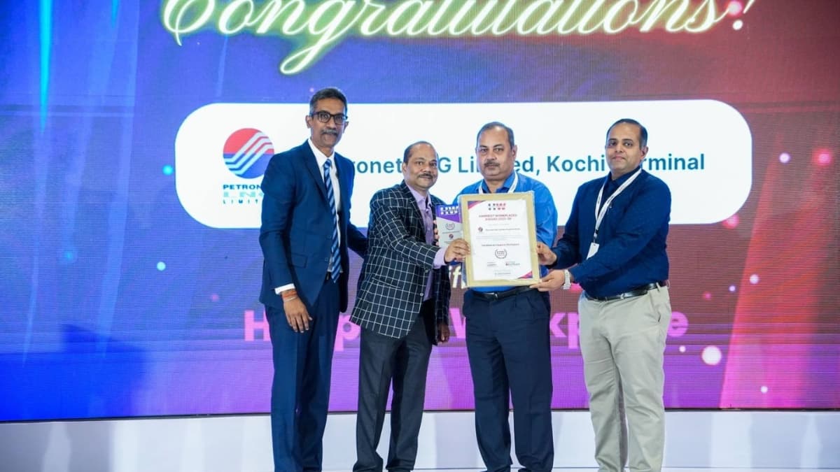 Petronet LNG Kochi Terminal Wins Happiest Workplace 2025–26 Certification