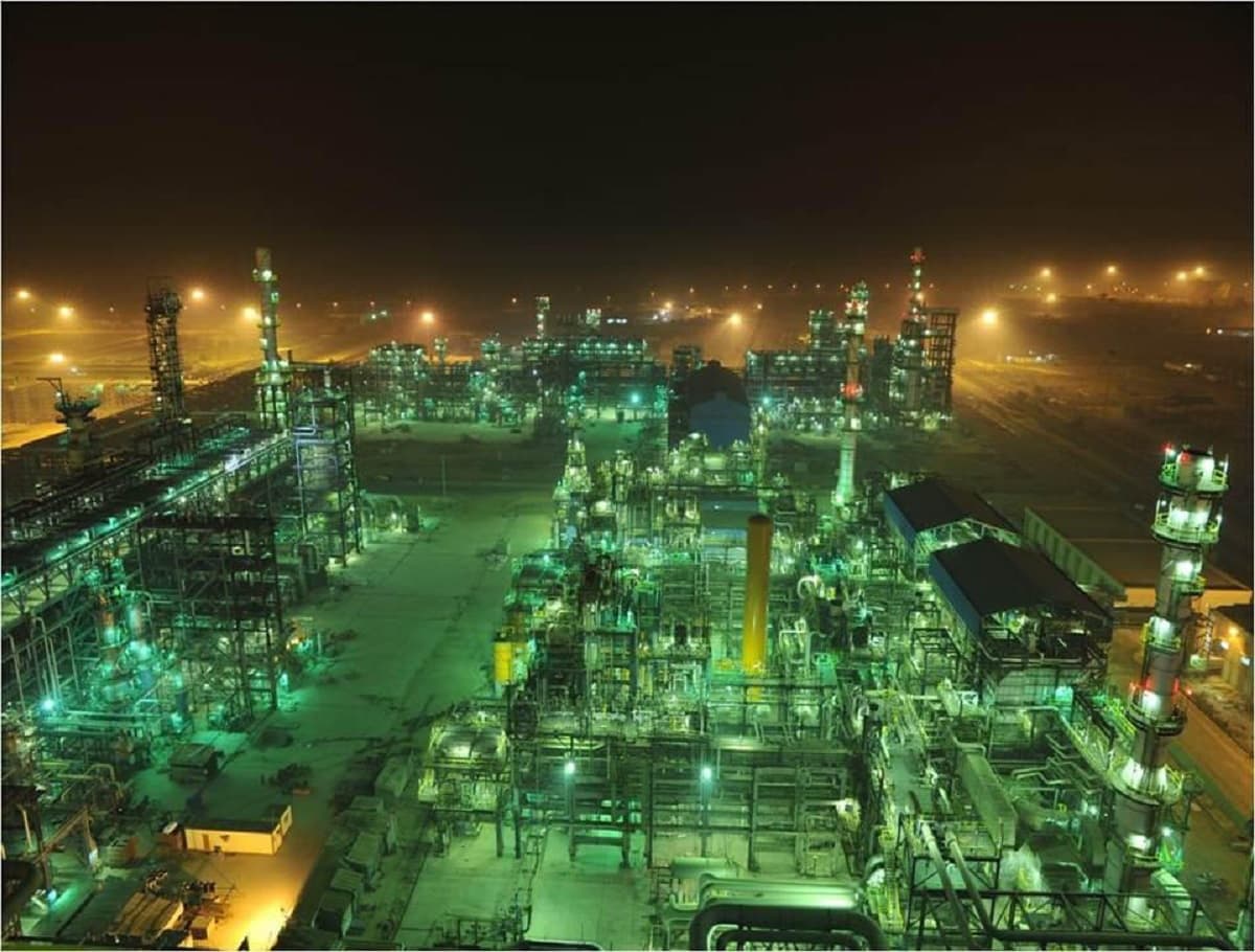 An aerial view of BCPL’s state-of-the-art petrochemical complex in Lepetkata, Assam