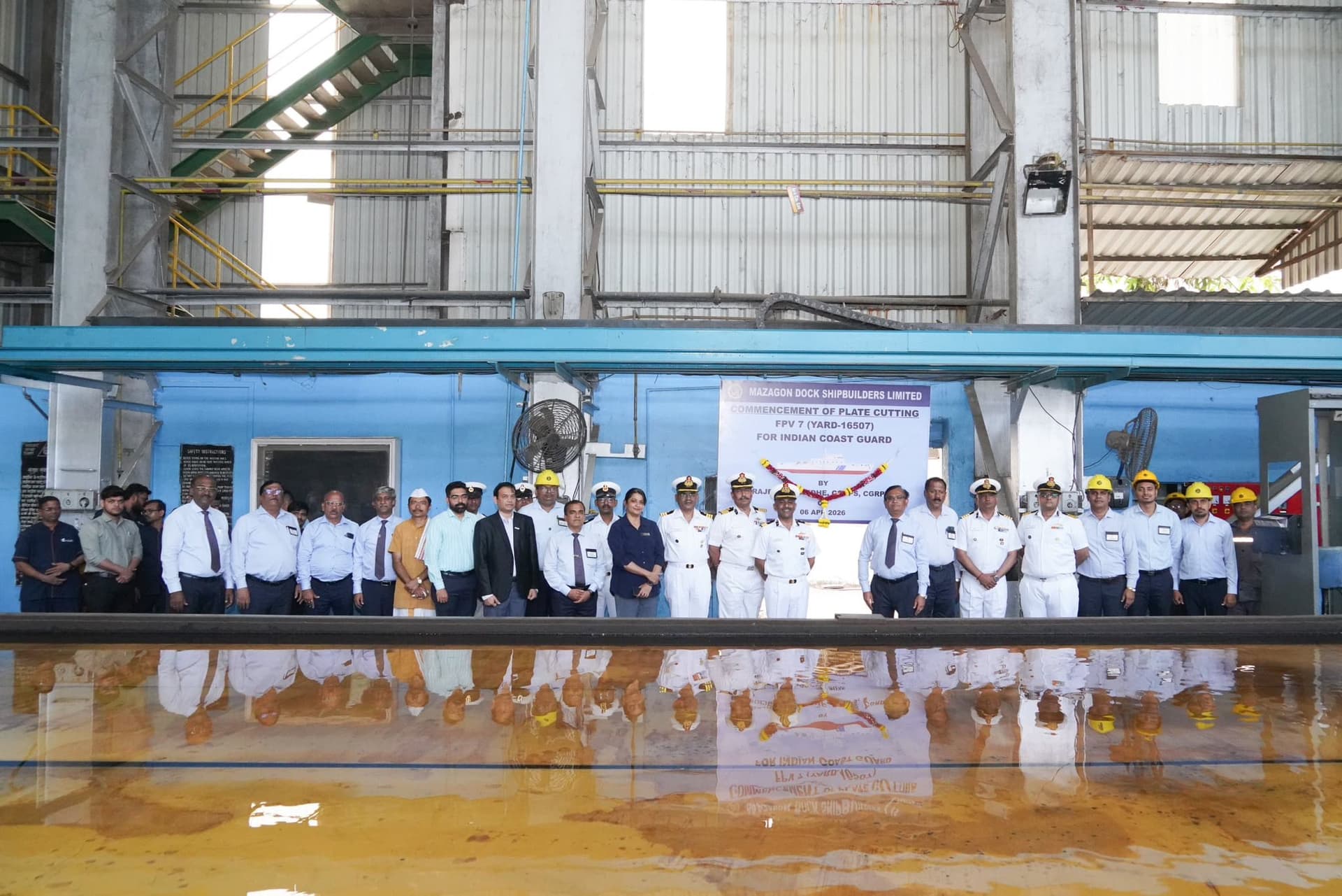 MDL Lays Keel of 4th Fast Patrol Vessel for Indian Coast Guard