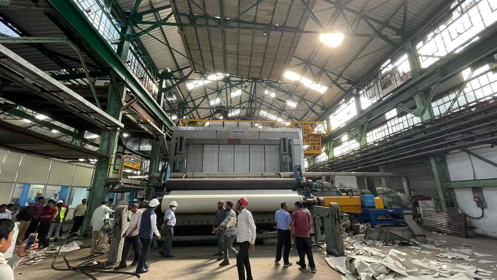 NEPA Ltd’s R&D team working on new paper formulations and innovations to meet market demands.