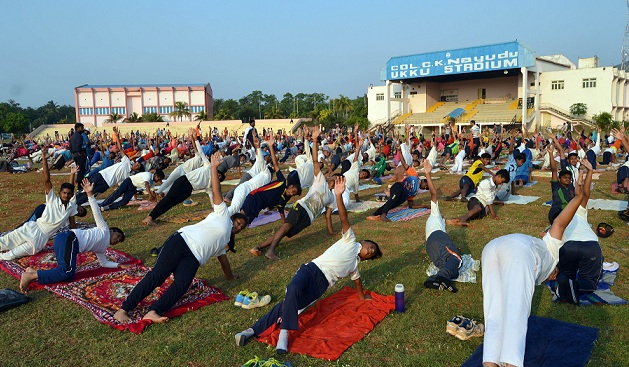 Massive Yoga Camp organized in Ukkunagaram